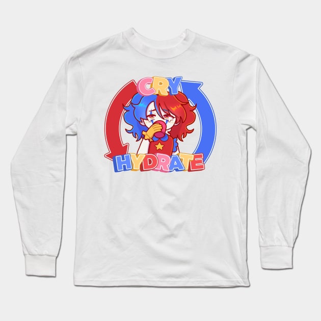 Cry Hydrate Clown Girl Long Sleeve T-Shirt by Shiny Foxy